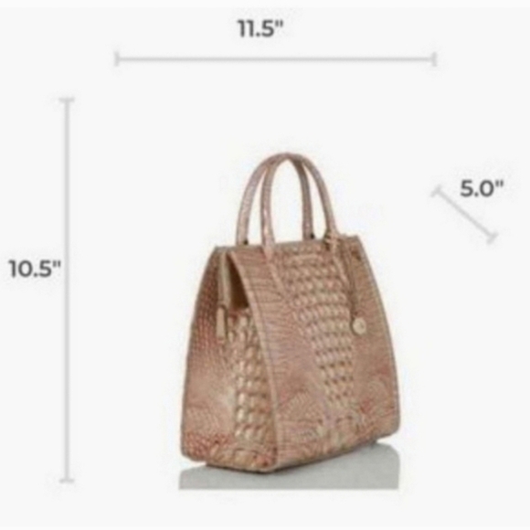 💙🔹️Brahmin🔹️ Small Caroline Serenity Sonic Genuine Leather Bag + Jane Wallet - Picture 15 of 15